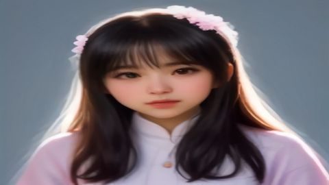 日韩爱情电影剧照，樱花树下男女主角相视而笑，暖调光线柔和浪漫